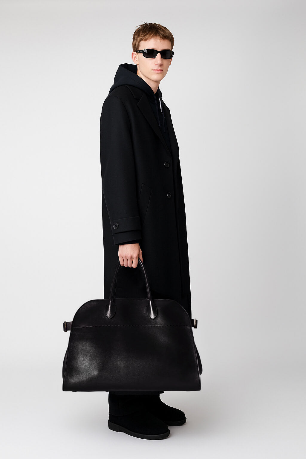 <tc>The Row</tc> Margaux 17 柔软皮革包