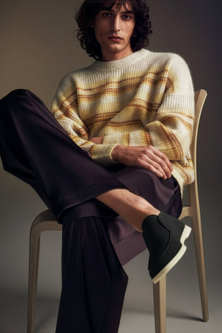 <tc>Loro Piana</tc> メンズ オープンウォーク チャッカブーツ（スエード、ビーバーファー付き）