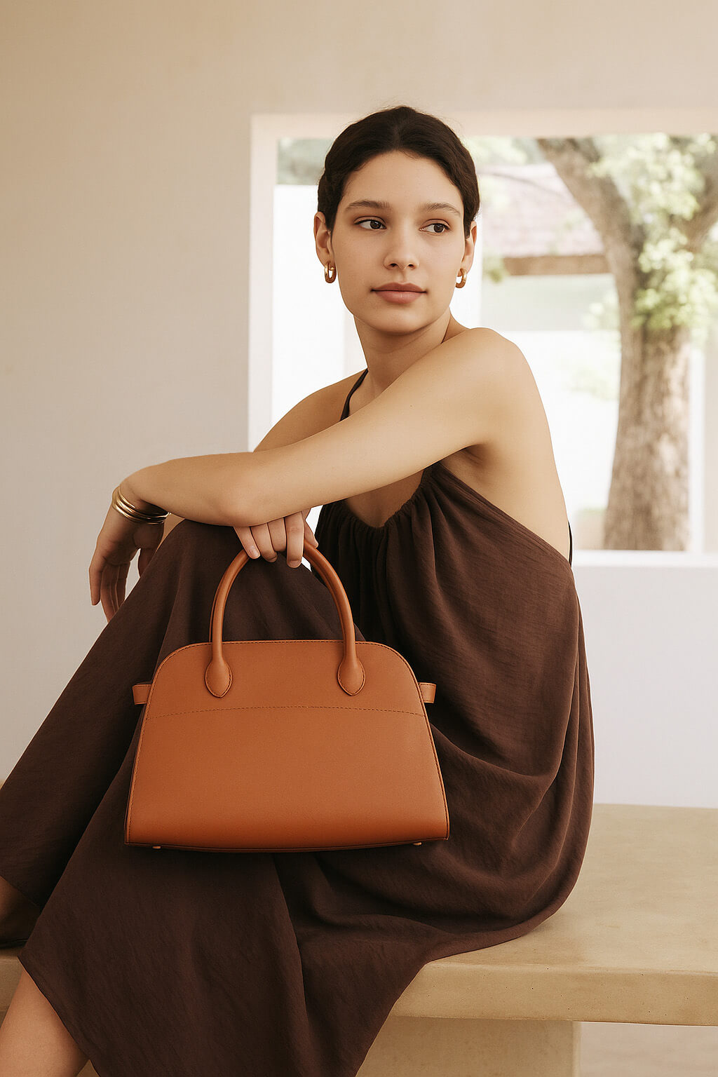 <tc>The Row</tc> Bolso Margaux 10 suave de piel