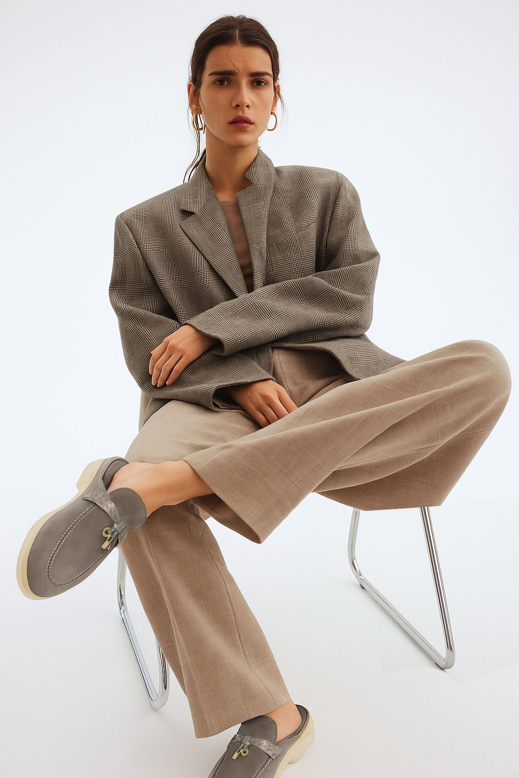 <tc>Loro Piana</tc> Mocassins Babouche Charms Walk pour femmes