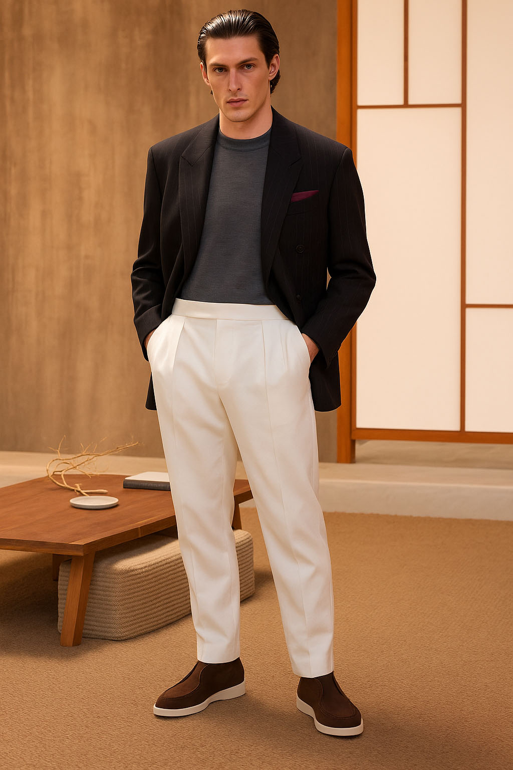 <tc>Loro Piana</tc> 男士 Open Walk Chukka 靴