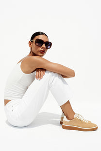 <tc>Loro Piana</tc> Baskets de tennis pour femme (cuir velours fendu)