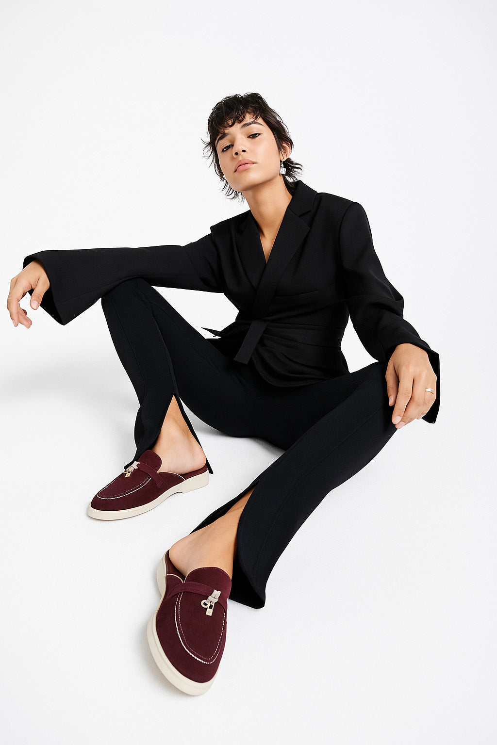 <tc>Loro Piana</tc> Mocassins Babouche Charms Walk pour femmes