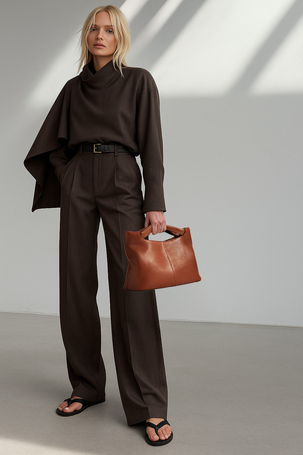 The Row Camden Leather Shoulder Bag