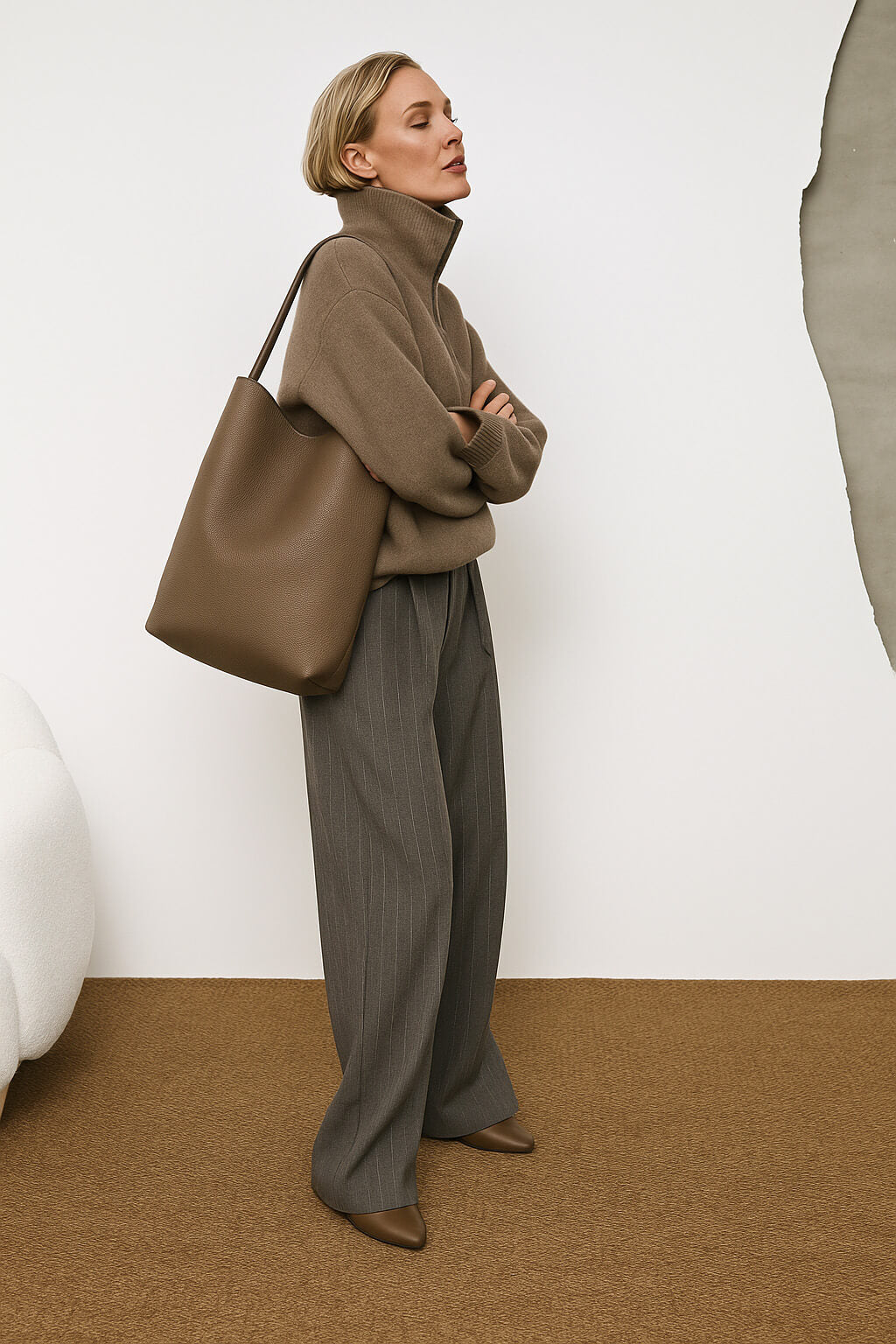 <tc>The Row</tc> Grand sac fourre-tout N/S Park en cuir