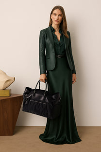 <tc>The Row</tc> Sac fourre-tout en toile et cuir à boucle inversée Margaux 17
