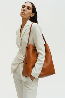 <tc>The Row</tc> Sac cabas Belvedere en cuir