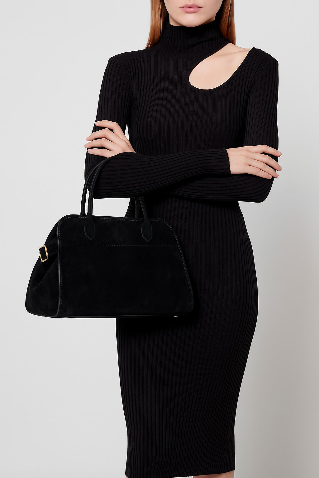 The Row Soft Margaux 10 Bag in Suede – Kinship JP