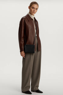 <tc>The Row</tc> Mini bolso bandolera de piel Nu Twin