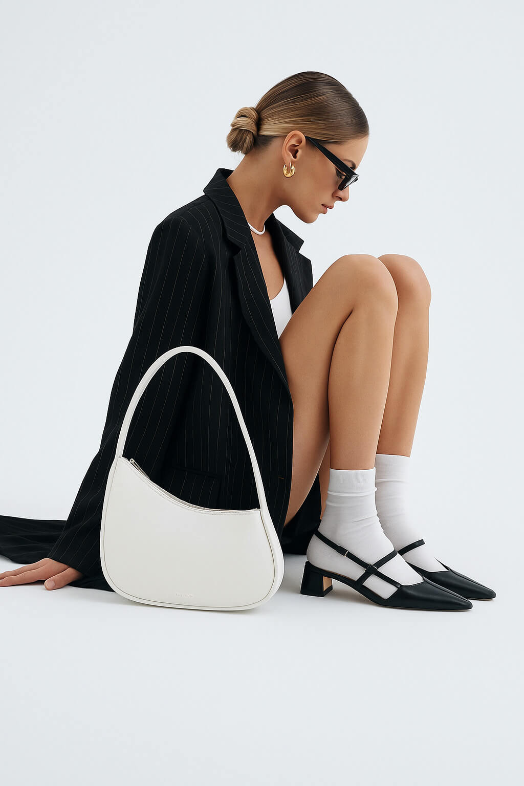 <tc>The Row</tc> Bolso Half Moon en piel
