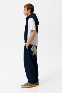 <tc>Loro Piana</tc> รองเท้าผ้าใบเทนนิสวอล์คสำหรับผู้ชาย (หนังกลับแบบผ่าหน้า)