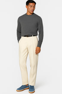 <tc>Loro Piana</tc> รองเท้าผ้าใบเทนนิสวอล์คสำหรับผู้ชาย (หนังกลับแบบผ่าหน้า)