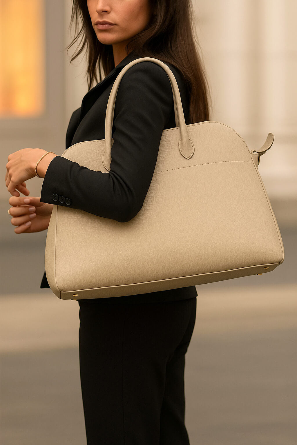 <tc>The Row</tc> Margaux 17 柔软皮革包