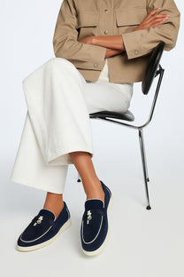 <tc>Loro Piana</tc> Mocasines Charms Walk de verano para mujer (gamuza, piel de cabra)