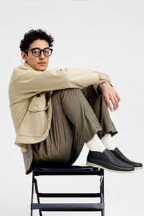 <tc>Loro Piana</tc> 男士露趾踝靴（鹿皮配海狸毛皮）