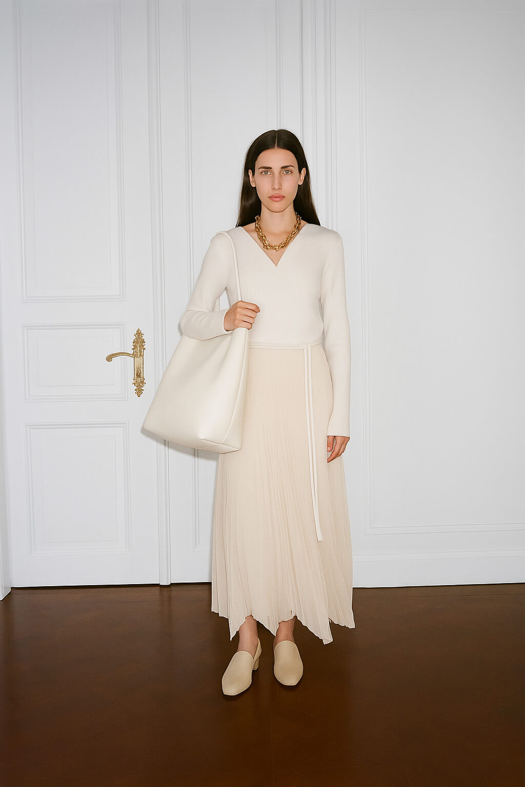 <tc>The Row</tc> Grand sac fourre-tout N/S Park en cuir