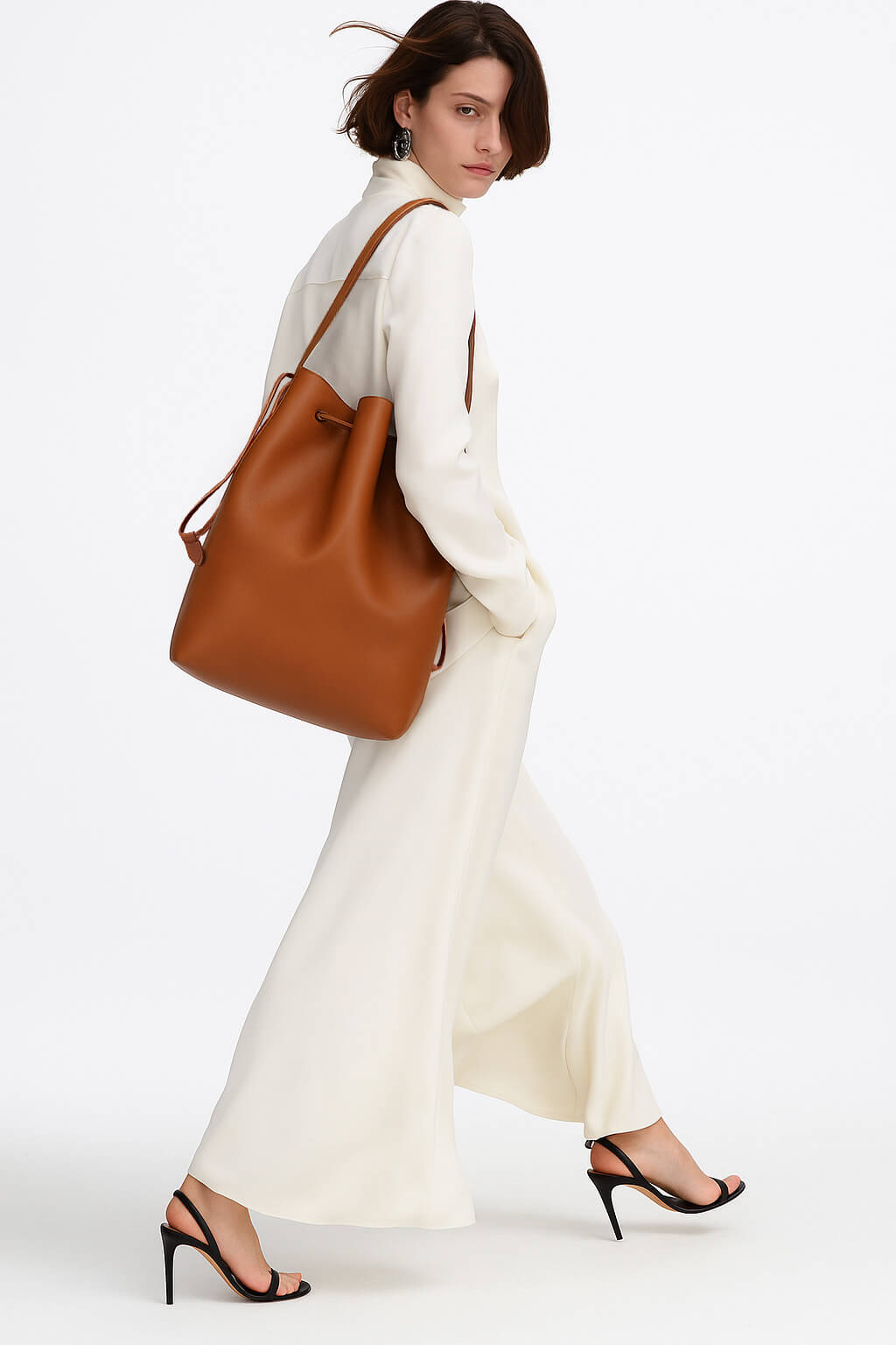 <tc>The Row</tc> Sac cabas Belvedere en cuir