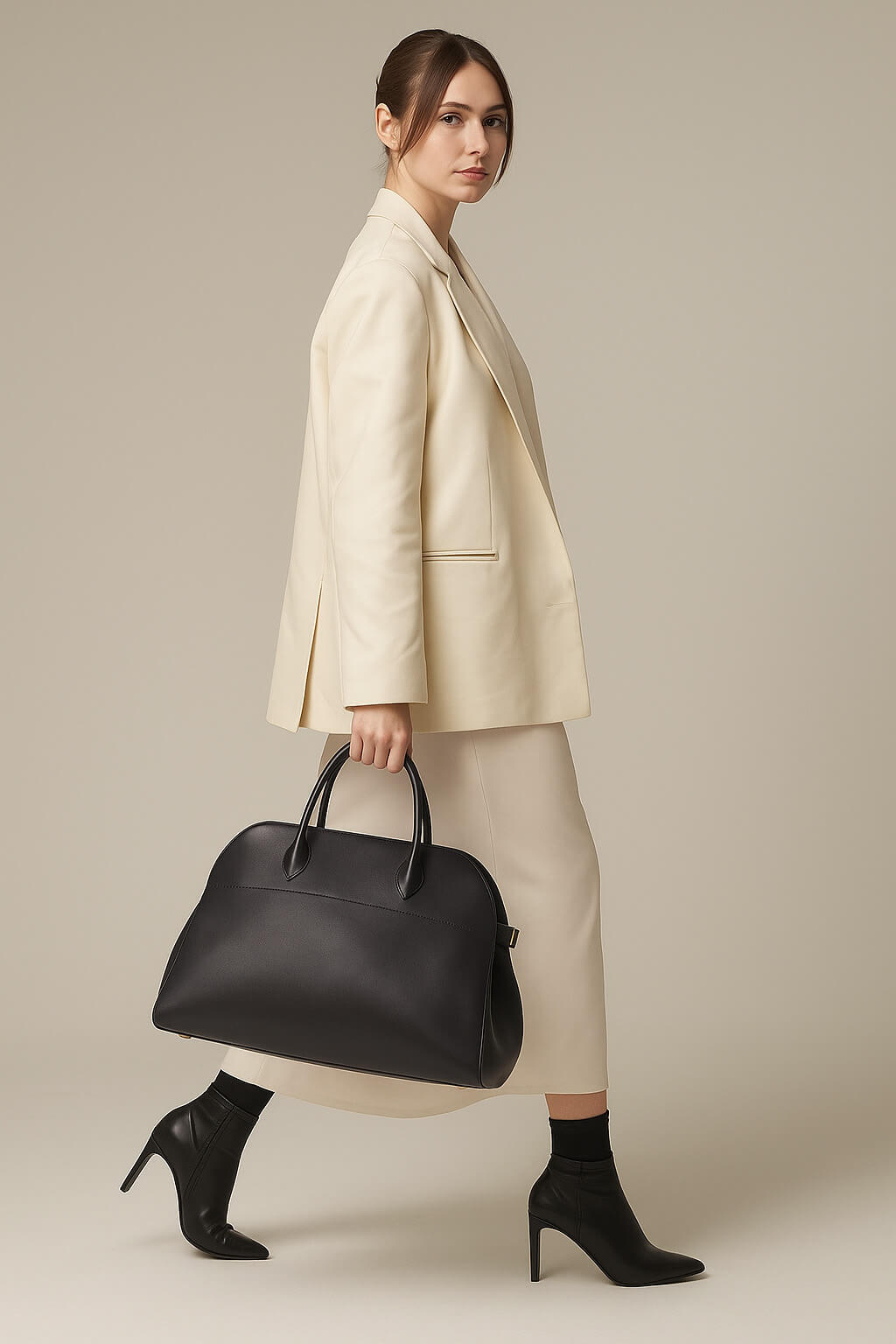 <tc>The Row</tc> Bolso Margaux 15 suave de piel