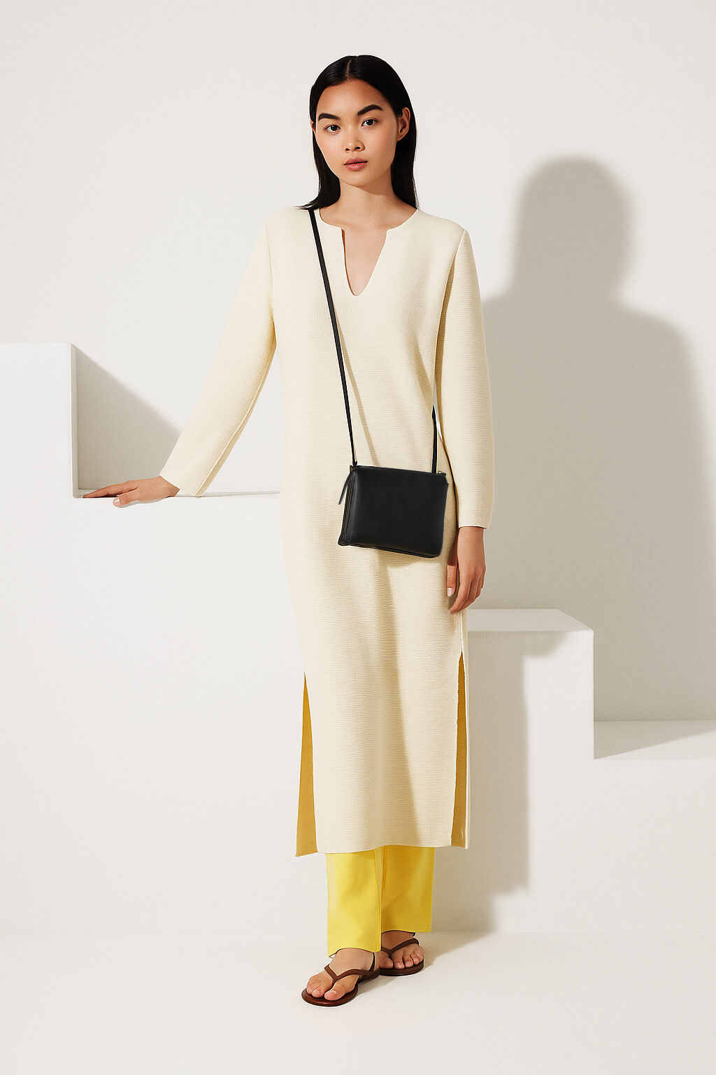 <tc>The Row</tc> Mini bolso bandolera de piel Nu Twin