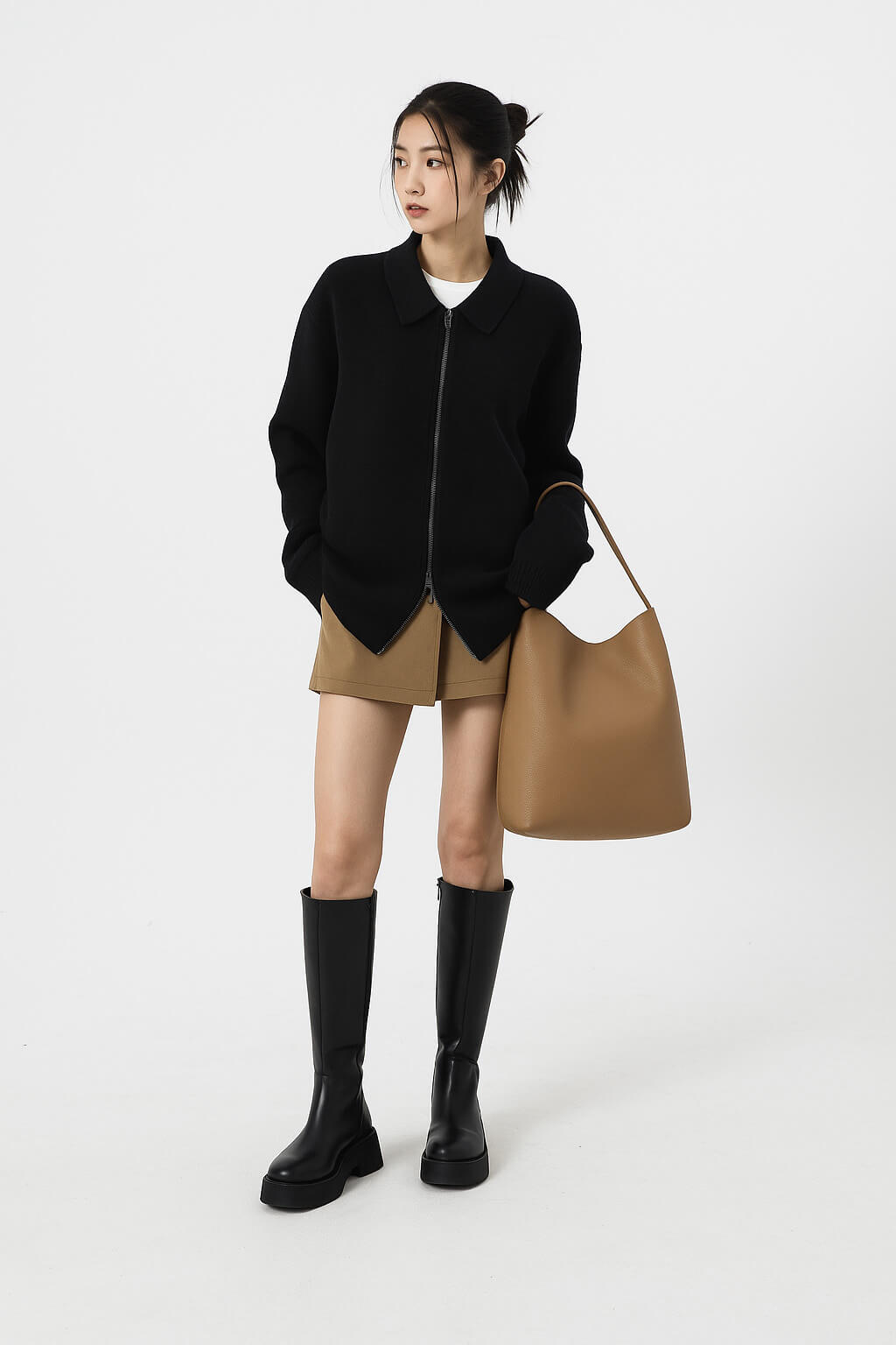 <tc>The Row</tc> Grand sac fourre-tout N/S Park en cuir