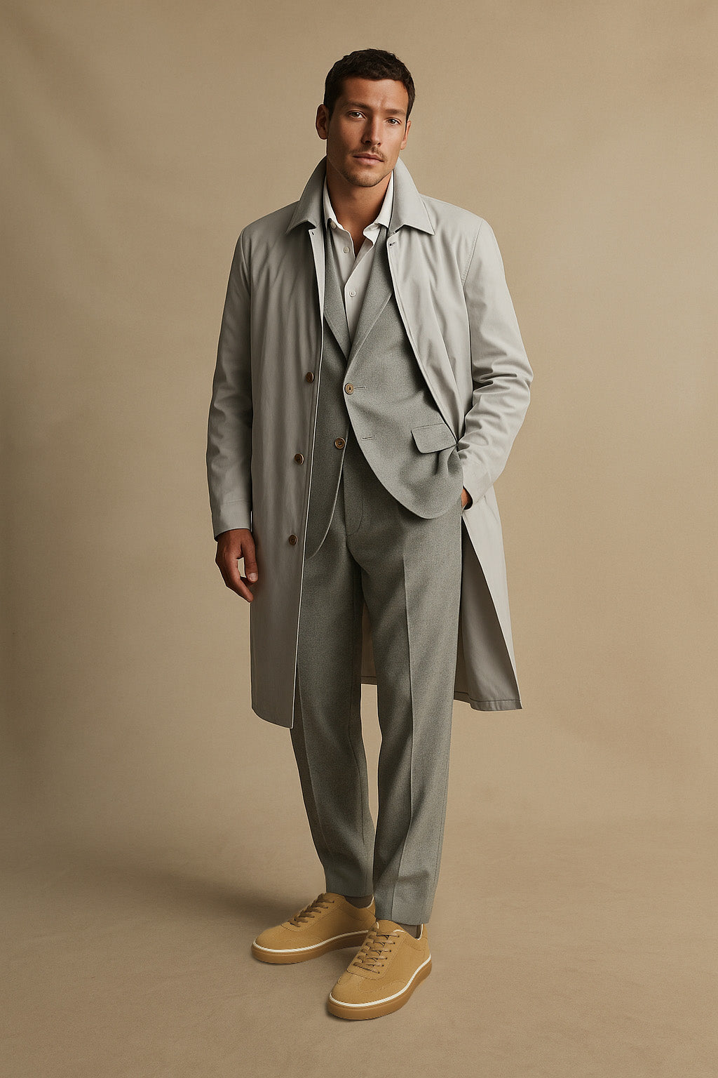 <tc>Loro Piana</tc> 男士 Tennis Walk 运动鞋（绒面小牛皮）
