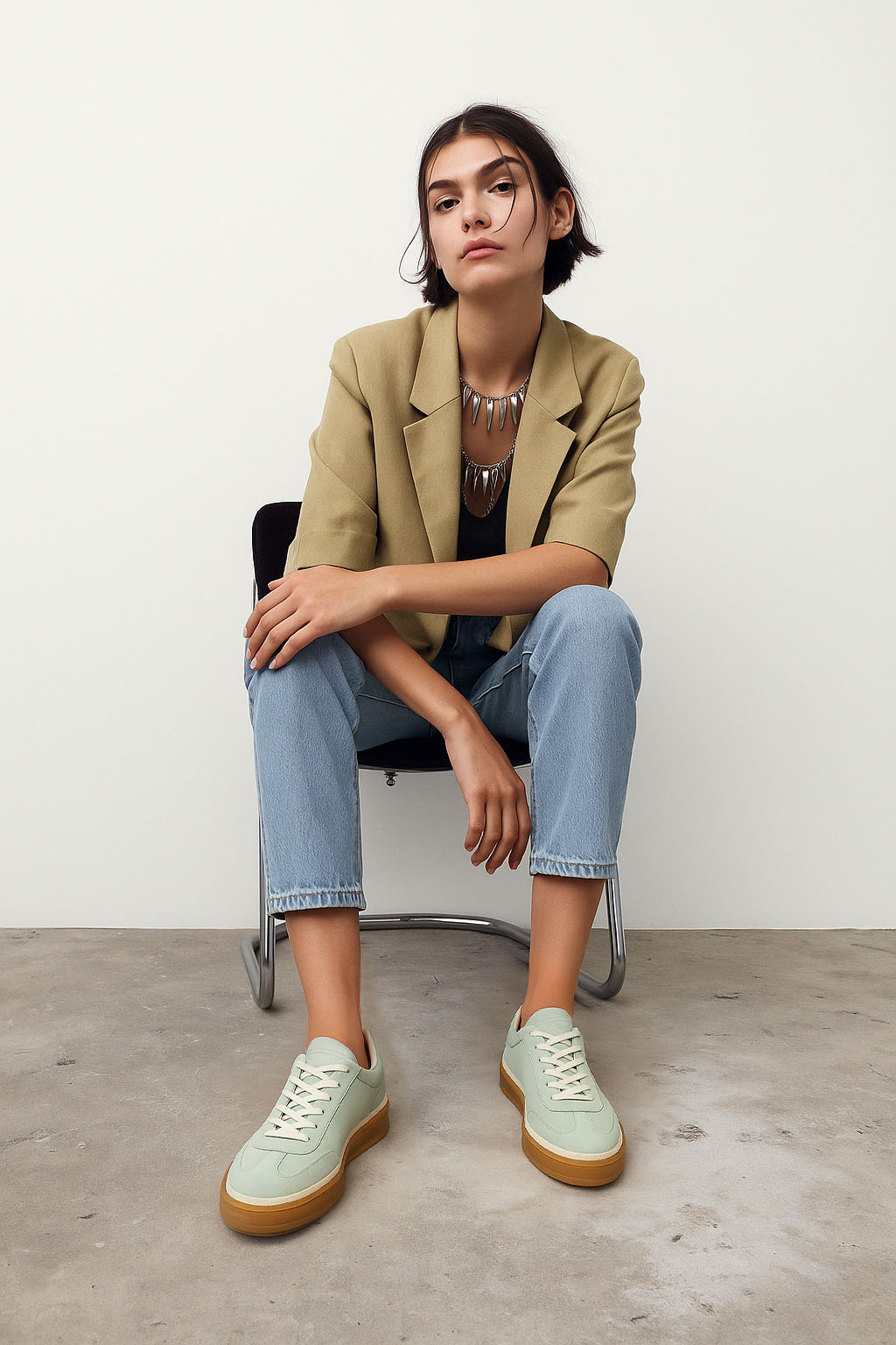 <tc>Loro Piana</tc> 女款 Tennis Walk 运动鞋（绒面小牛皮）