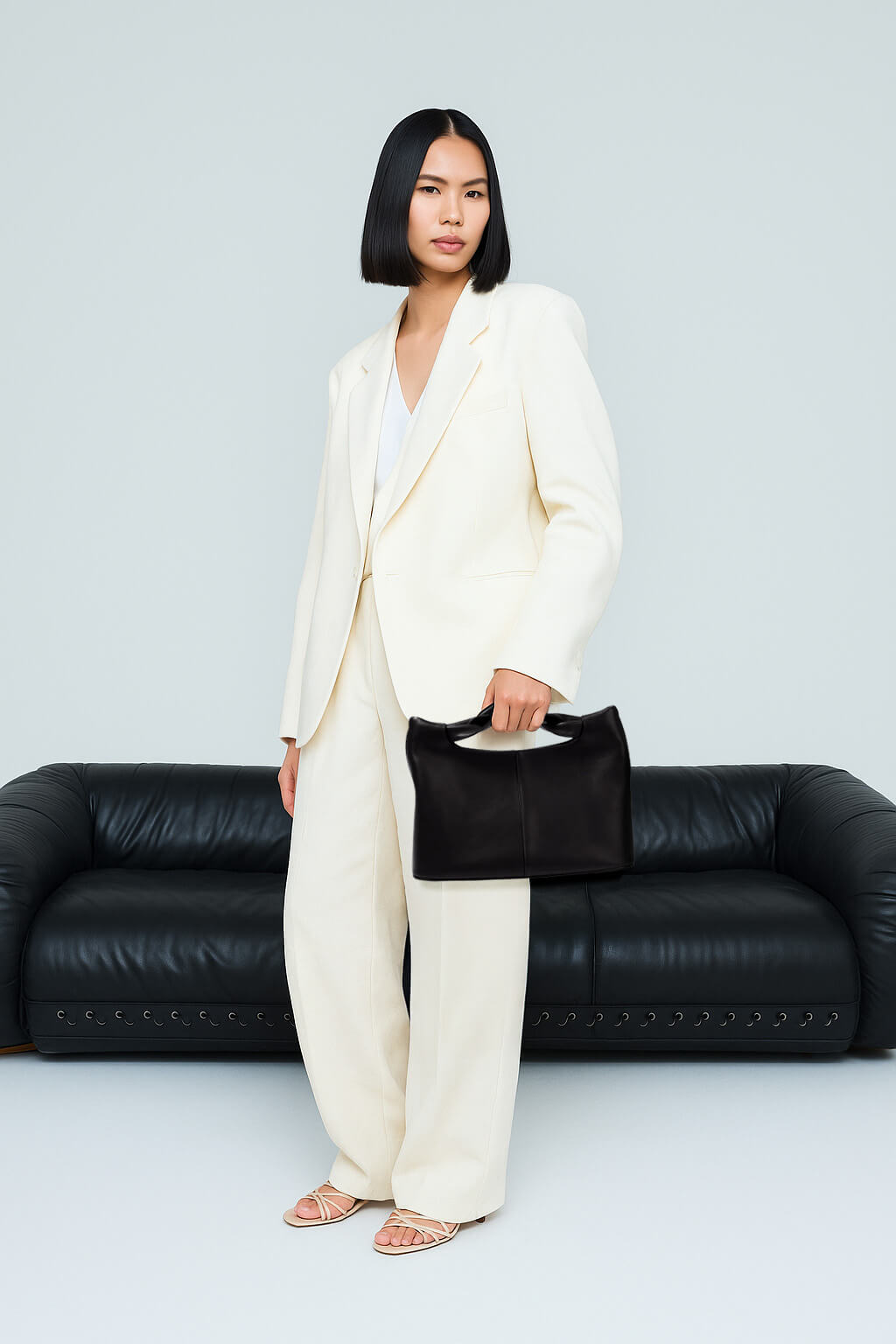 The Row Camden Leather Shoulder Bag – Kinship JP