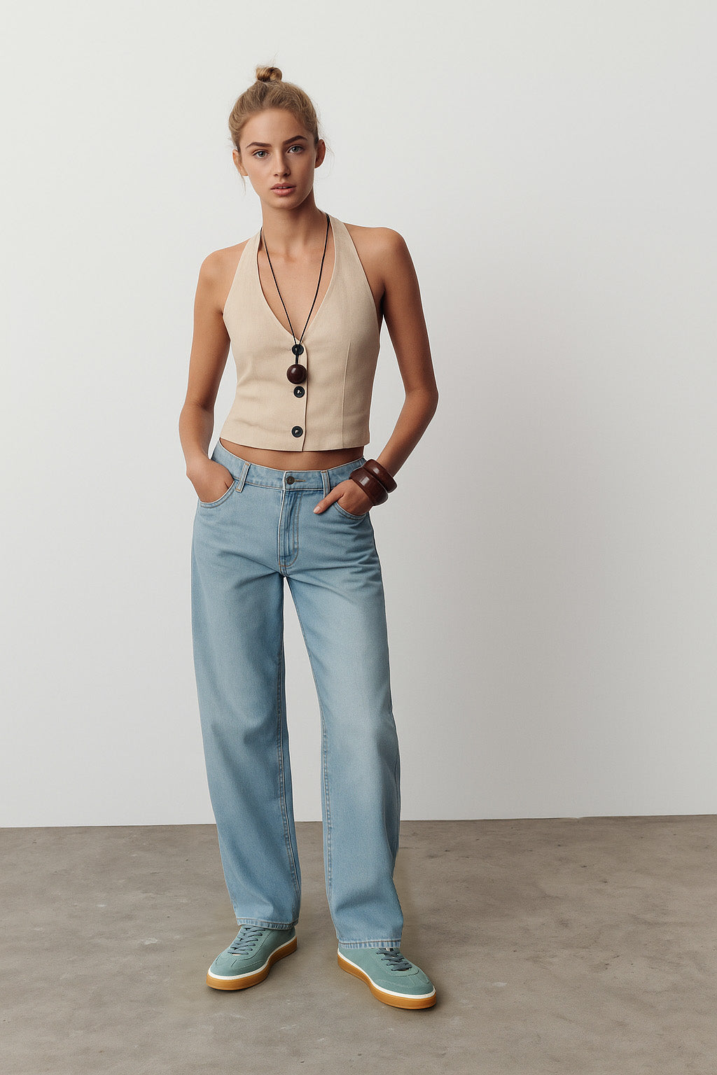 <tc>Loro Piana</tc> 女款 Tennis Walk 运动鞋（绒面小牛皮）