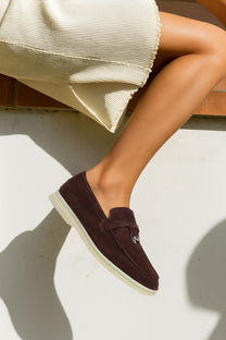 <tc>Loro Piana</tc> 女士夏季 Charms Walk 乐福鞋（绒面革）