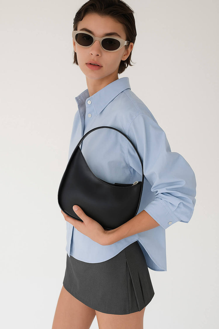 <tc>The Row</tc> Bolso Half Moon en piel