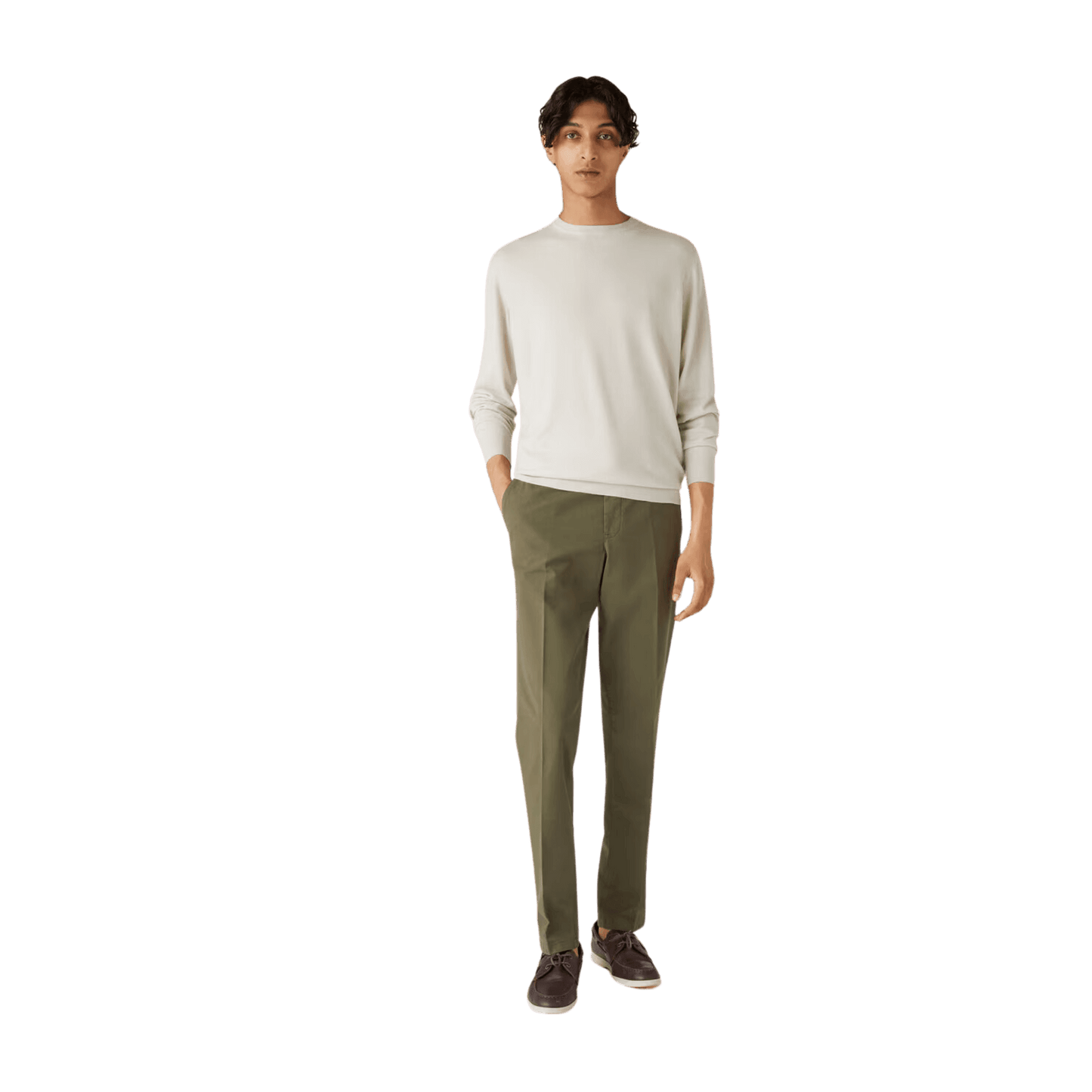 <tc>Loro Piana</tc> Sudadera con cuello redondo superligera para hombre