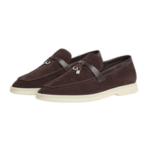 Loro Piana Women's Summer Charms Walk Loafers (Suede, Lizard Skin)