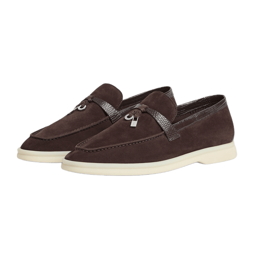 Loro Piana Women's Summer Charms Walk Loafers (Suede, Lizard Skin)