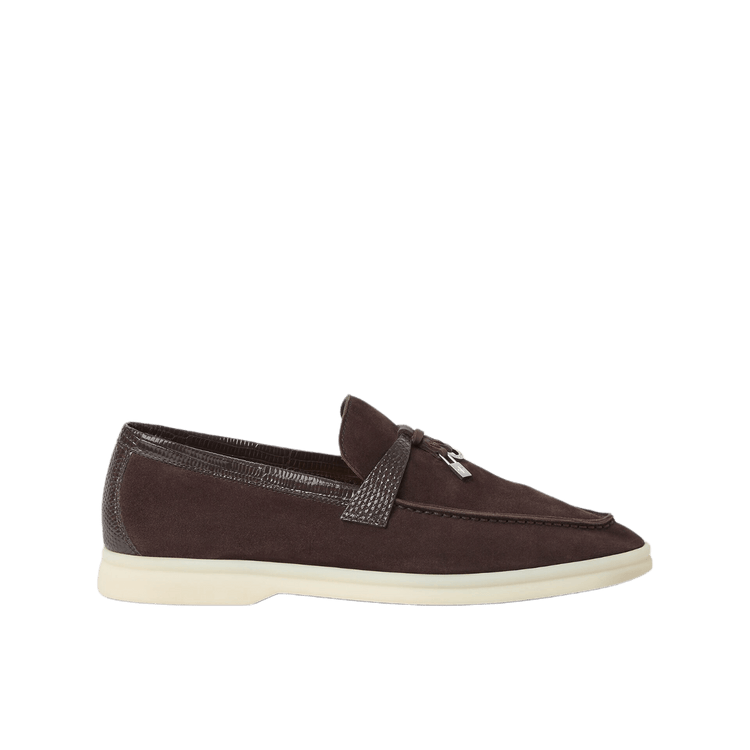 Loro Piana Women's Summer Charms Walk Loafers (Suede, Lizard Skin)