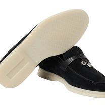 Loro Piana Women's Summer Charms Walk Loafers (Suede, Lizard Skin)
