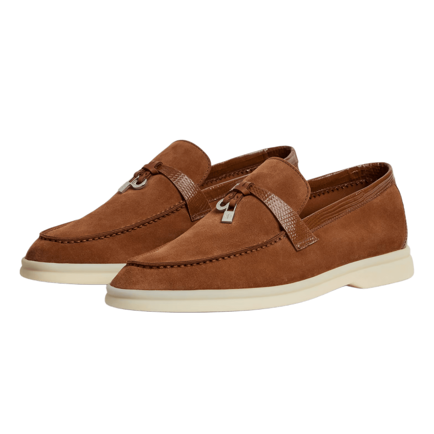 Loro Piana Women's Summer Charms Walk Loafers (Suede, Lizard Skin)