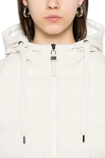 Brunello Cucinelli Women's Hooded Knitted-sleeve Puffer Jacket