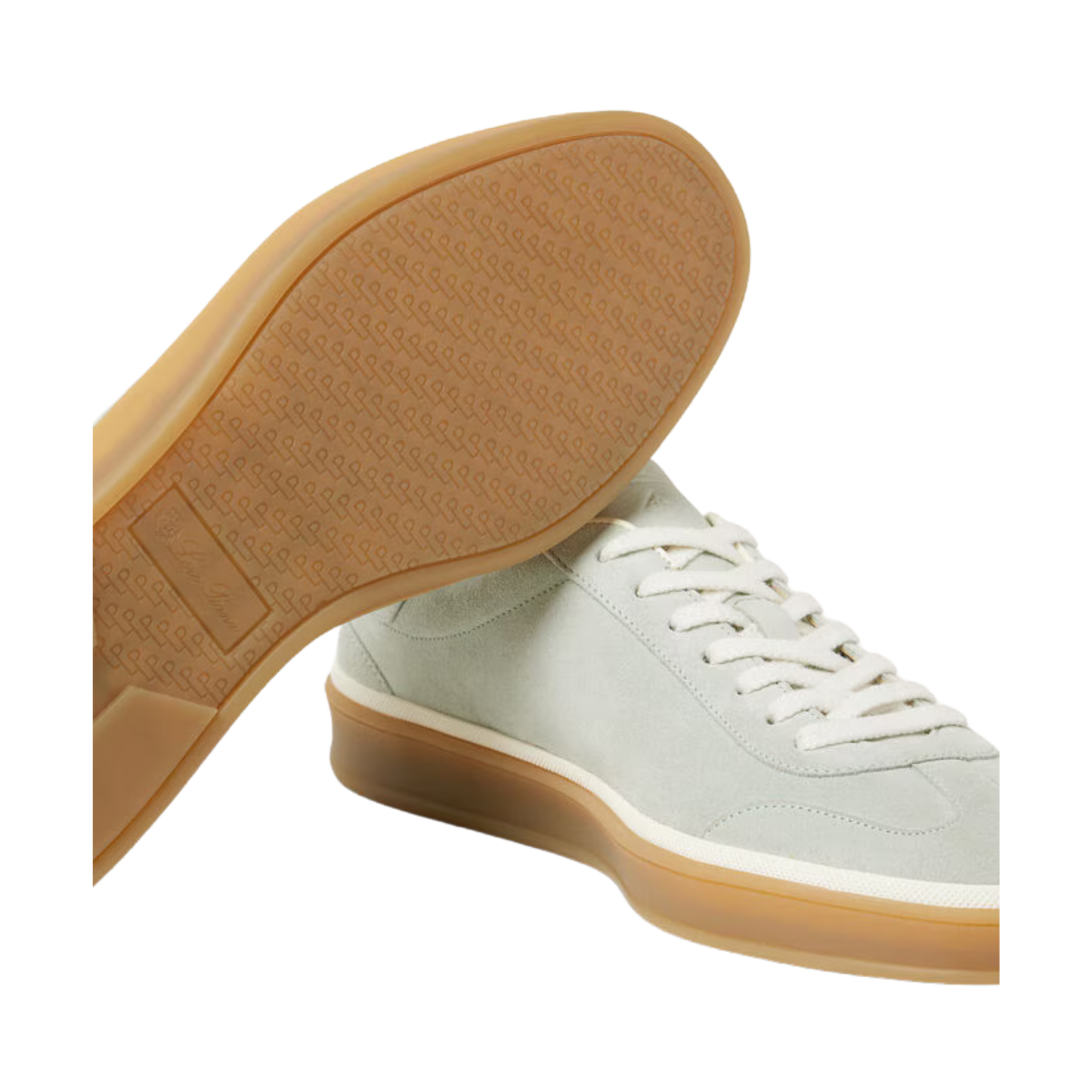 <tc>Loro Piana</tc> รองเท้าผ้าใบเทนนิสวอล์คสำหรับผู้ชาย (หนังกลับแบบผ่าหน้า)