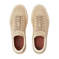 <tc>Loro Piana</tc> รองเท้าผ้าใบเทนนิสวอล์คสำหรับผู้ชาย (หนังกลับแบบผ่าหน้า)