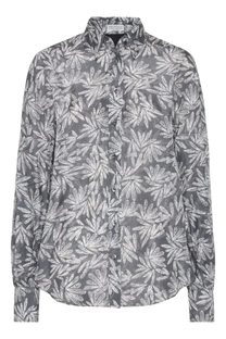 Brunello Cucinelli Women's Abstract-print Silk Shirt