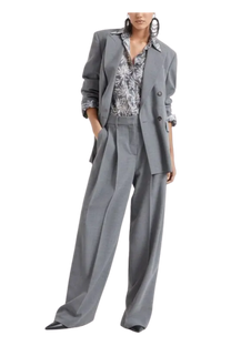 Brunello Cucinelli Women's Abstract-print Silk Shirt