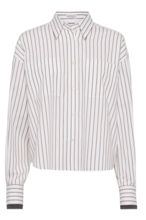 Brunello Cucinelli Women's Monili-trim Shirt