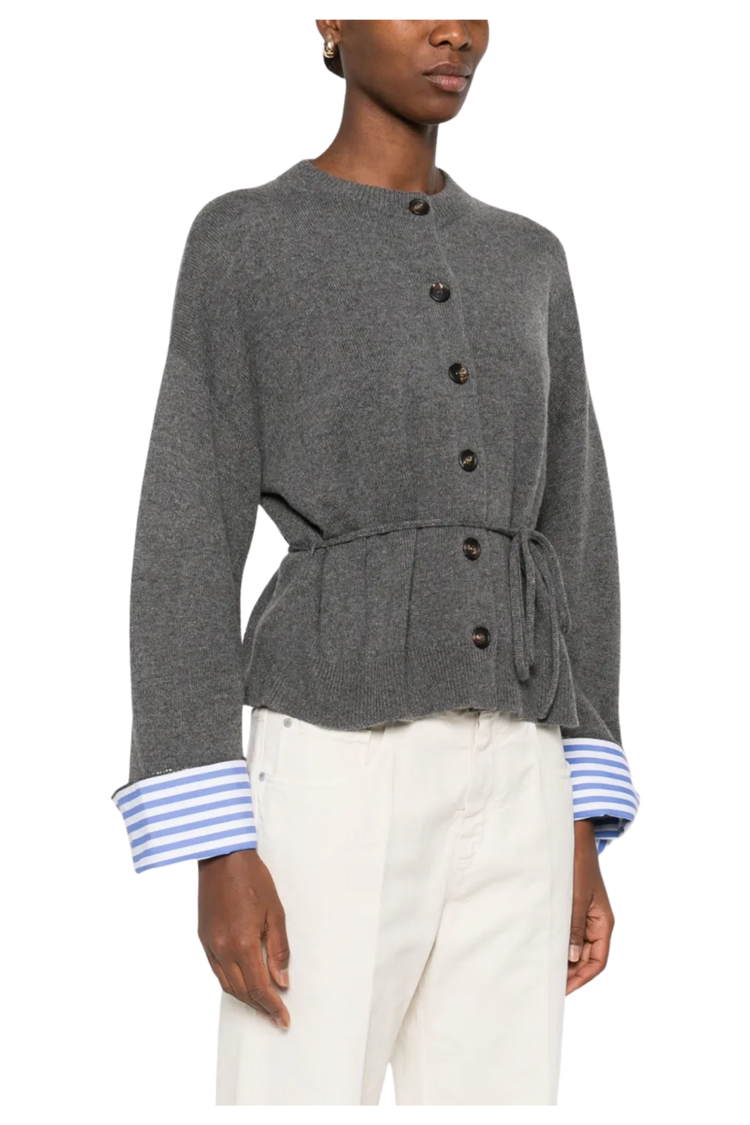 Brunello Cucinelli Women's Button-fastening Tie-waist Cardigan Brunello Cucinelli Women's Button-fastening Tie-waist Cardigan