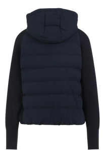 Brunello Cucinelli Women's Hooded Knitted-sleeve Puffer Jacket