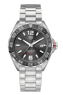 <tc>TAG Heuer</tc> Reloj automático para hombre Fórmula 1 Calibre 5 de acero gris con cronógrafo de 43 mm