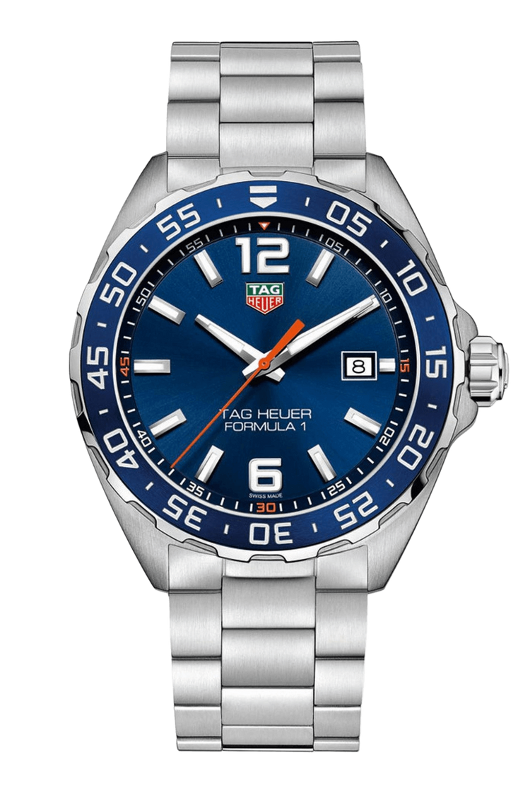 <tc>TAG Heuer</tc> Reloj de cuarzo Fórmula 1 para hombre, de acero azul, 43 mm