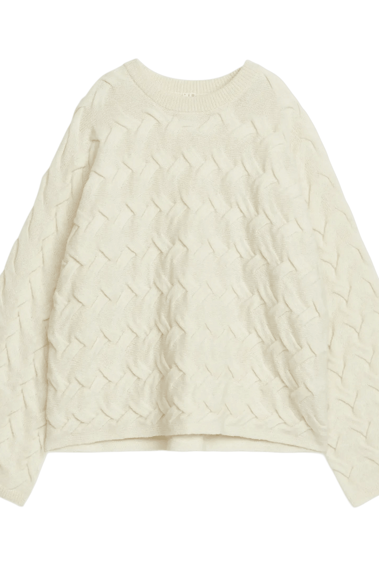 <tc>Arket</tc> Jersey de lana de punto trenzado para mujer
