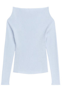 <tc>Arket</tc> Top de canalé con cuello barco para mujer