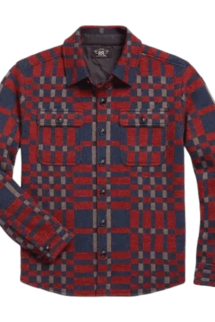 <tc>Ralph Lauren</tc> Suéter de trabajo de mezcla de lana a cuadros para hombre