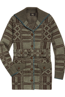 <tc>Ralph Lauren</tc> Cárdigan de jacquard con cinturón para mujer
